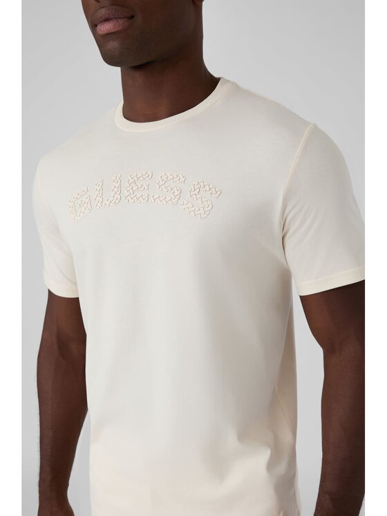 Guess Guess T-Shirt 185318 Beżowy Classic Fit