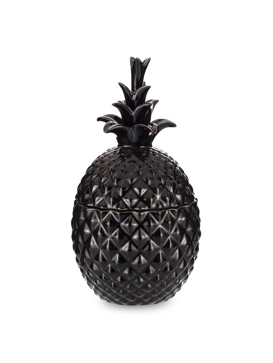 MIAhome MIAhome Pojemnik ananas dekoracja 23x12x12 cm PINYA Czarny