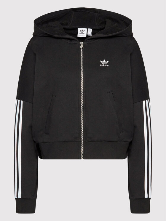 adidas Felpa adicolor HM2130 Nero Loose Fit Modivo