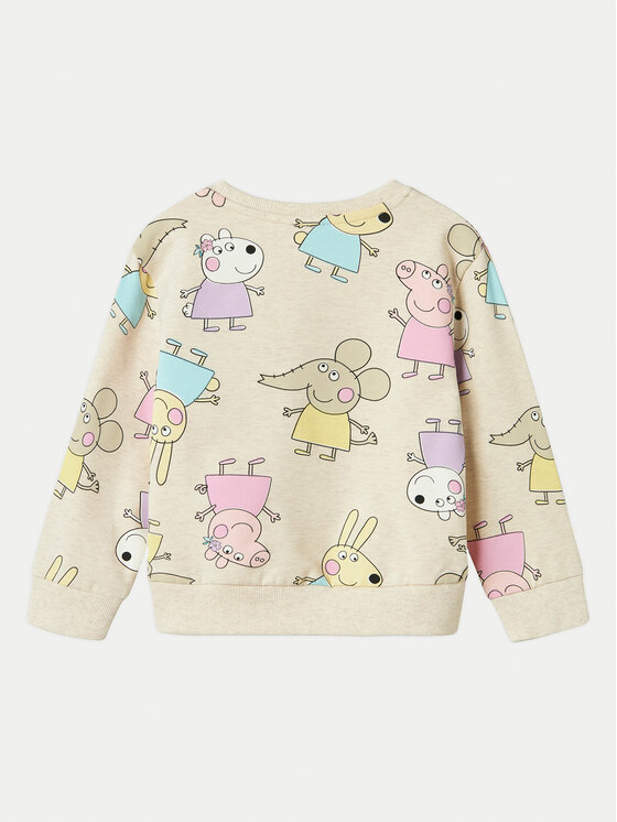 NAME IT NAME IT Pulóver Fira Peppa 13240631 Bézs Regular Fit