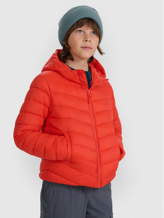 4F 4F Kurtka puchowa OUTERWEAR Czerwony Regular Fit