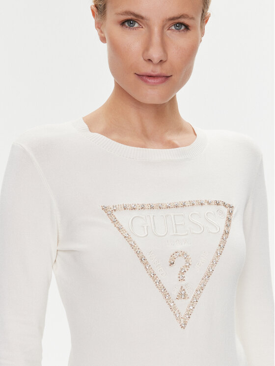 Guess Guess Pullover W4RR53 Z2NQ2 Écru Slim Fit