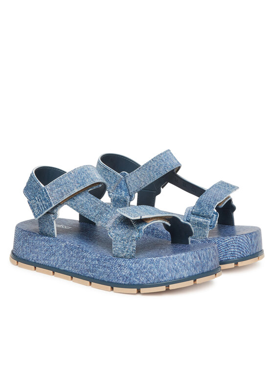 Melissa Melissa Sandály Melissa Flowing Platform Denim Ad M 36132 Modrá