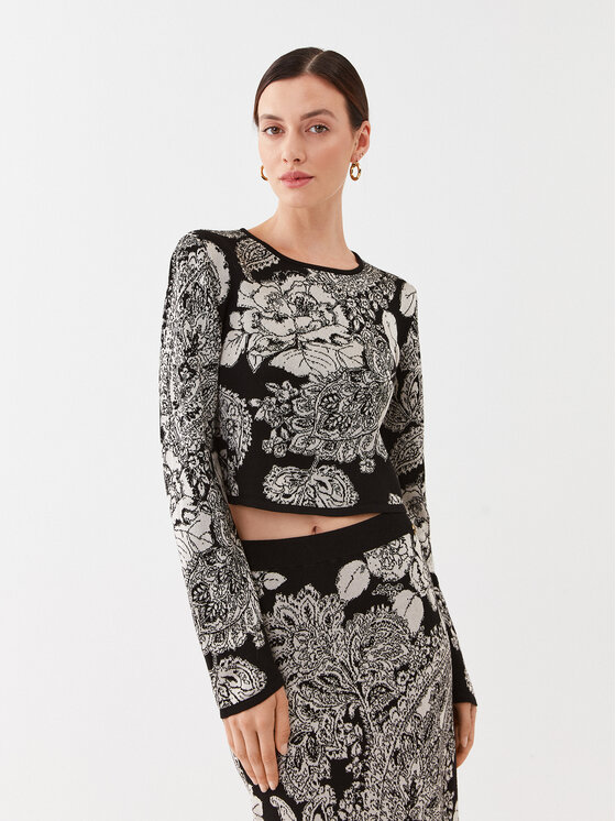 TWINSET Sveter 232TP3691 Čierna Regular Fit
