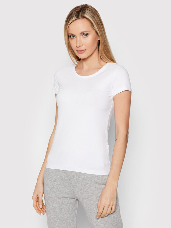 4F 4F T-Shirt NOSH4-TSD353 Biały Regular Fit