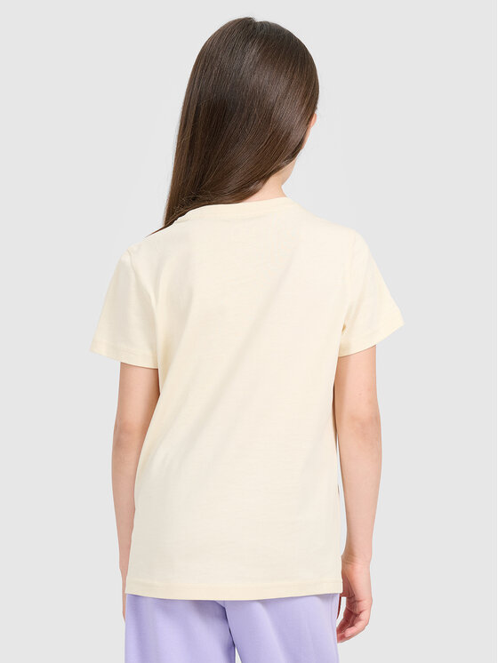 4F 4F T-Shirt KITTY JOGA Kremowy Regular Fit