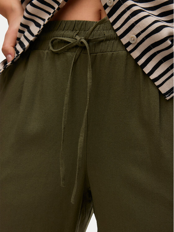 Vero Moda Vero Moda Kalhoty z materiálu Jesmilo 10279691 Zelená Regular Fit