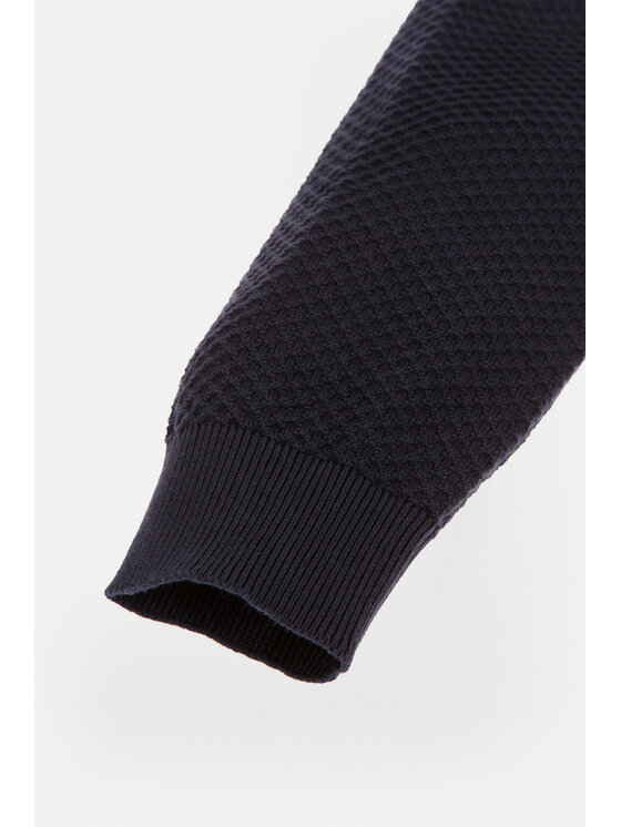 Lancerto Lancerto Sweter Xander Granatowy Regular Fit