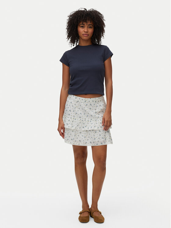 Vero Moda Vero Moda Fustă mini Trine 10342736 Alb Regular Fit