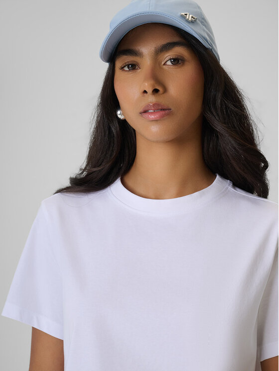 4F 4F T-Shirt ESSENTIAL Biały Regular Fit