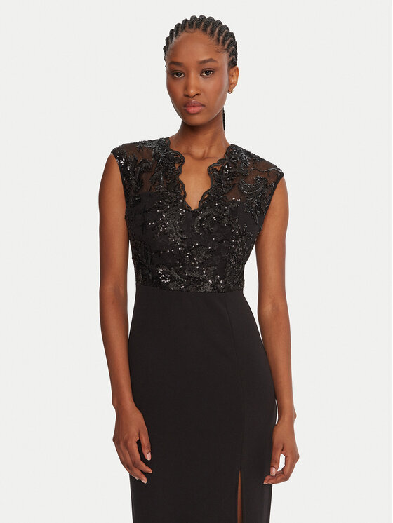 Rinascimento Rinascimento Abendkleid CFC0020083002 Schwarz Slim Fit