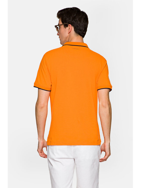 Lancerto Lancerto Polo Dominic Pomarańczowy Regular Fit