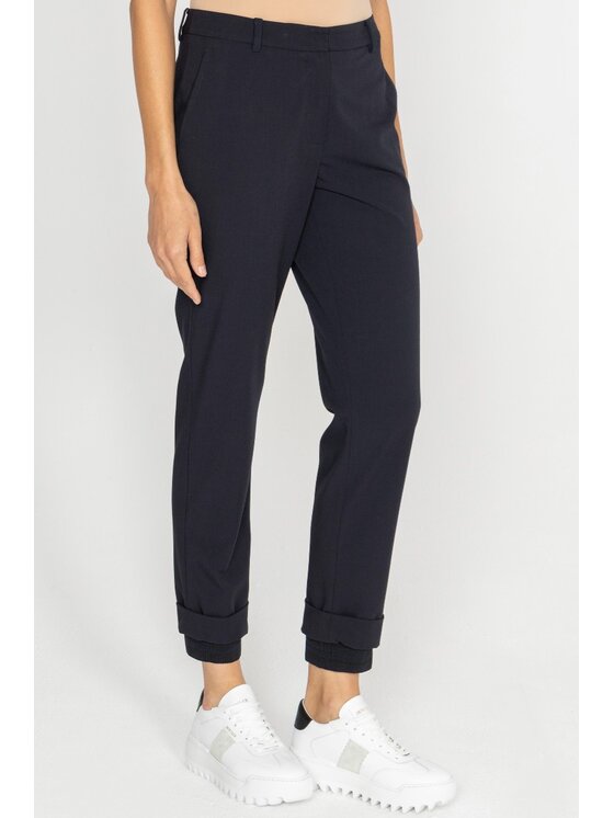 Deni Cler Milano Deni Cler Milano Spodnie materiałowe W-DC-5280-D5-A9-59-1 Granatowy Regular Fit