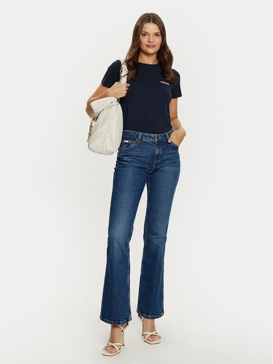 Guess Jeans Guess Jeans T-Shirt W4YI02 J1314 Dunkelblau Slim Fit