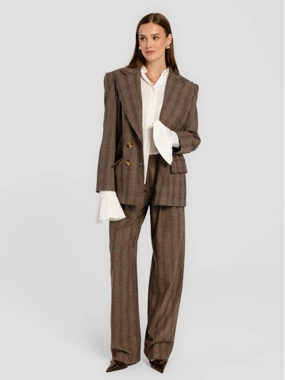 MANDRAGORA MANDRAGORA Pantaloni da donna Gante Marrone Standard Fit