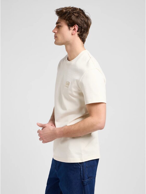 Lee Lee T-Shirt WW ESSENTIAL Biały Comfort Fit