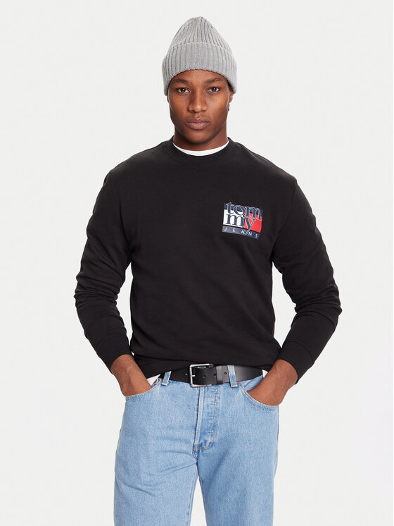 Tommy Jeans Tommy Jeans Mikina DM0DM22093 Čierna Relaxed Fit