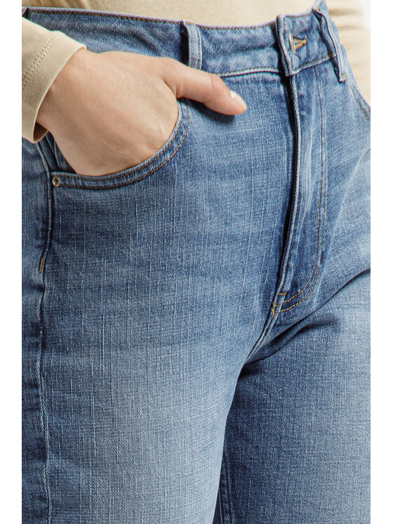 Cross Jeans Cross Jeans Jeansy N 432-086 Niebieski Mom Fit
