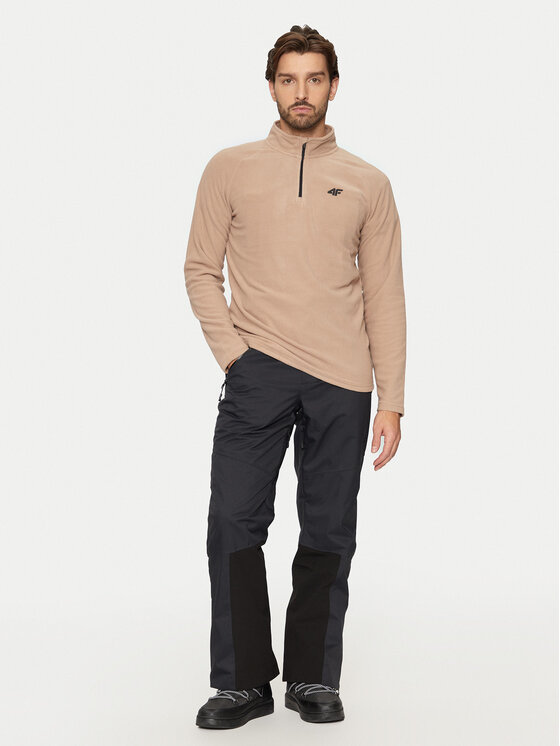 4F 4F Bielizna termoaktywna górna 4FWAW24UFLEM044 Brązowy Slim Fit