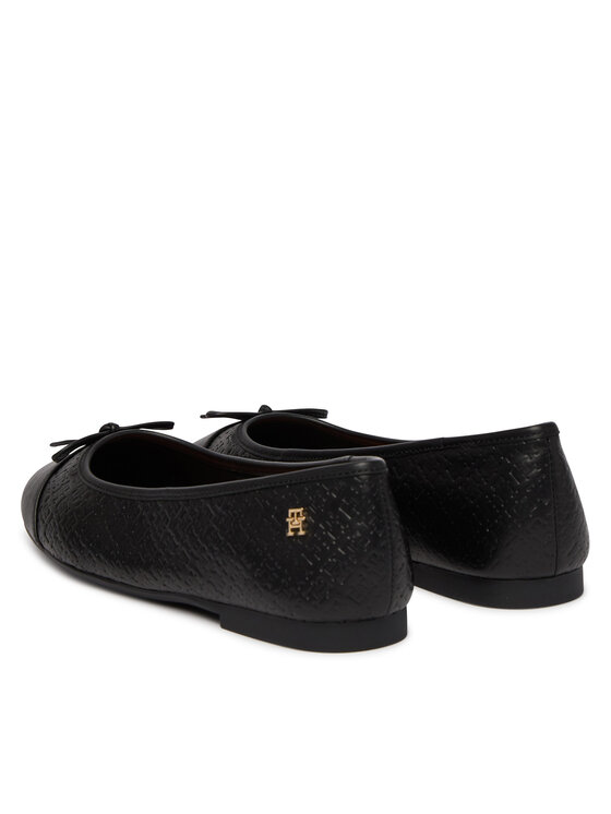 Tommy Hilfiger Tommy Hilfiger Балеринки Th Monogram Ballerina FW0FW09468 Черен