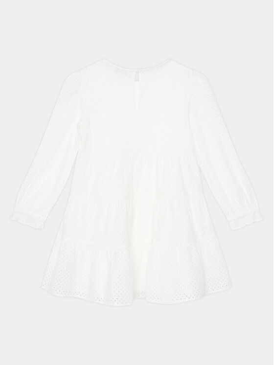 Tommy Hilfiger Tommy Hilfiger Rochie de zi Anglaise KG0KG07779 D Alb Regular Fit