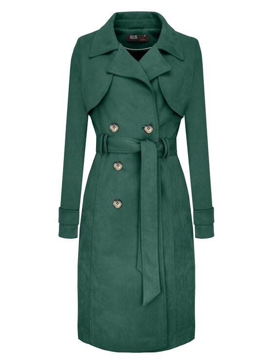 RELIS RELIS Trencz Wiki Zielony Classic Fit