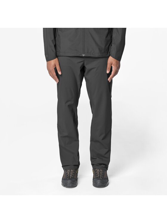 Salomon Salomon Spodnie przeciwdeszczowe OUTERPATH 2.5 L WATERPROOF Czarny Regular Fit