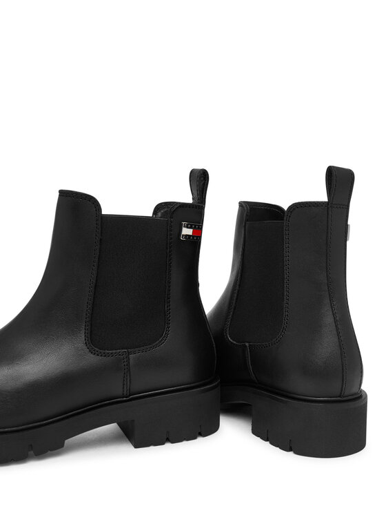 Tommy Jeans Tommy Jeans Sztyblety Tjw Cleated Chelsea Boots EN0EN03105 Czarny