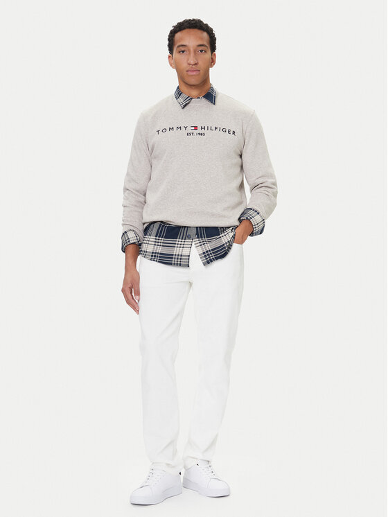 Tommy Hilfiger Tommy Hilfiger Μπλούζα Logo MW0MW11596 Μπεζ Regular Fit