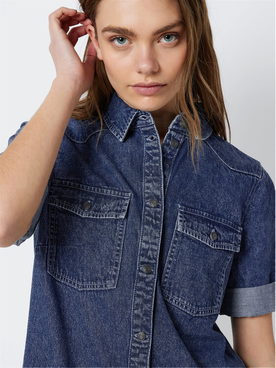 Noisy May Noisy May Jeans obleka New Signe 27030040 Modra Loose Fit