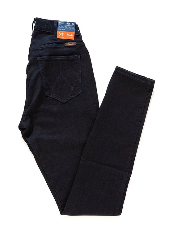 Wrangler Wrangler Jeansy HIGH RISE SKINNY Niebieski Skinny Fit