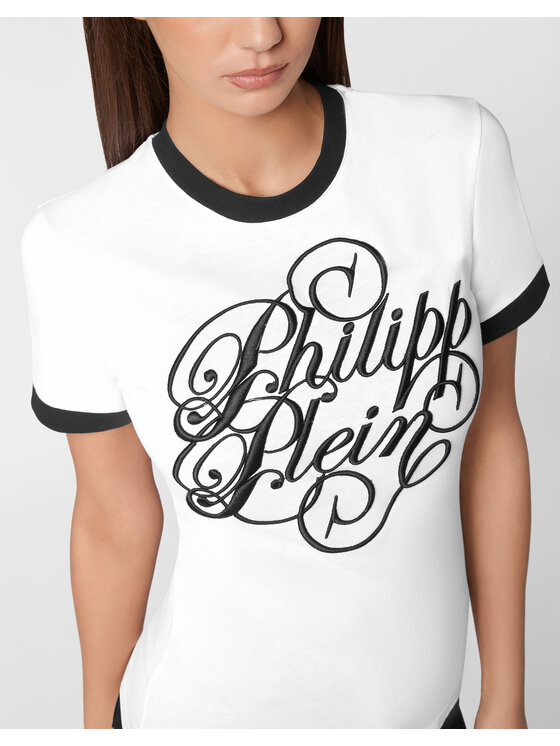 PHILIPP PLEIN PHILIPP PLEIN T-Shirt 24603 Biały Skin Tight Fit