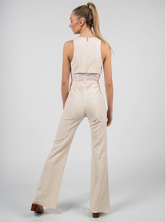 Patrizia Pepe Patrizia Pepe Kombinezon DP1318 AB73 Beżowy Slim Fit