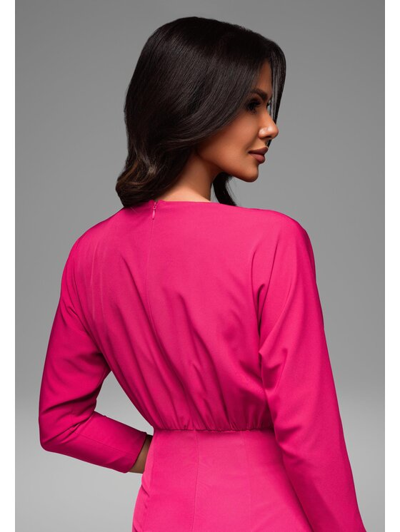 Ombre Ombre Sukienka wieczorowa LA-OM-DLR093 Różowy Regular Fit