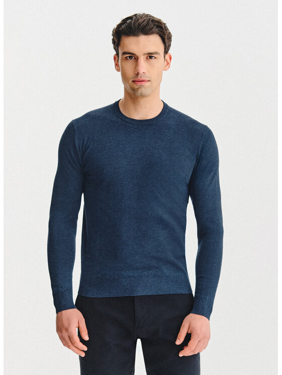 Pako Lorente Pako Lorente Sweter P25WN-2X-033 Granatowy Classic Fit