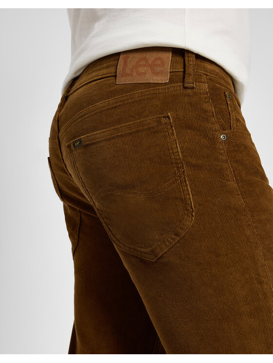 Lee Lee Pantaloni di tessuto DAREN ZIP FLY Marrone Regular Fit