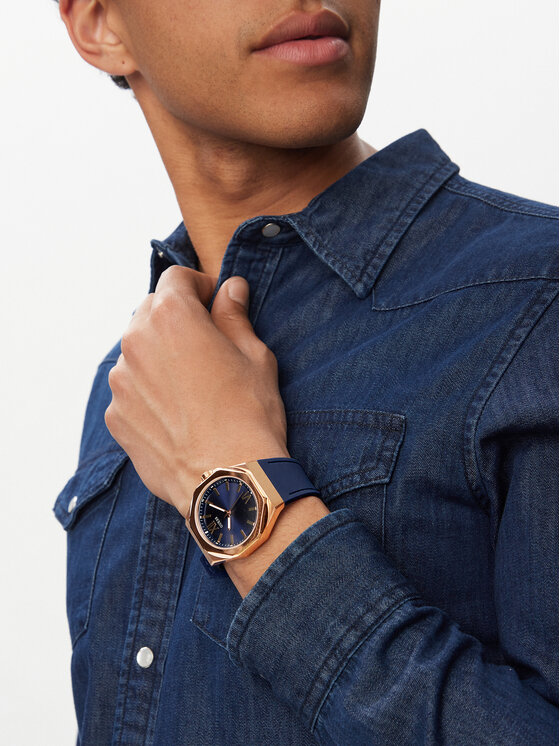 Guess Guess Ročna ura Emperor GW0850G3 Mornarsko modra