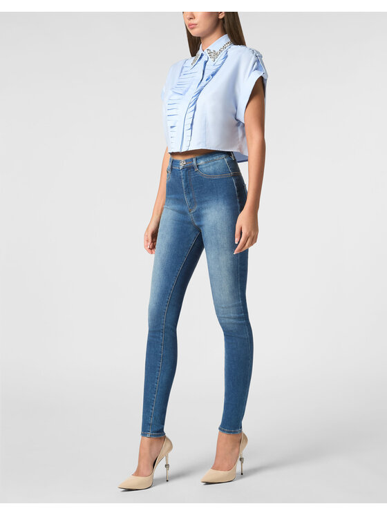 PHILIPP PLEIN PHILIPP PLEIN Košeľa 22559 Svetlo modrá Fitted Fit