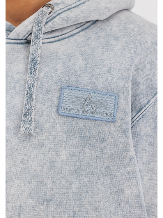 Alpha Industries Alpha Industries Bluza Backprint Vintage Hoodie Błękitny Regular Fit