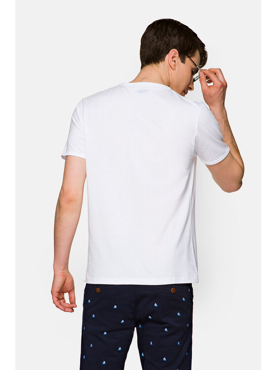 Lancerto Lancerto T-Shirt Daniel TS124121000026 Biały Regular Fit