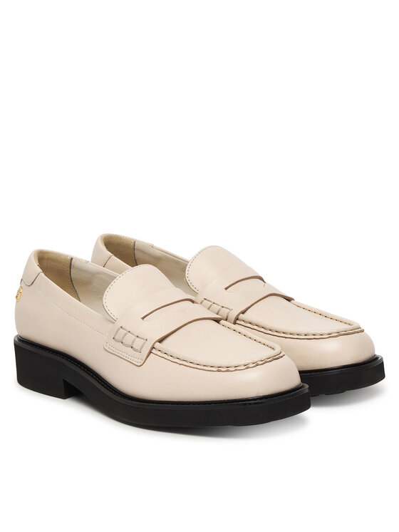 Tommy Hilfiger Tommy Hilfiger Loaferek Elettra Penny Leather FW0FW09360 Ekru