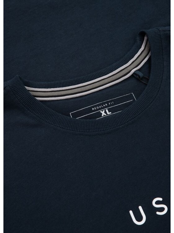 PITBULL PITBULL T-Shirt Koszulka Granatowy Regular Fit