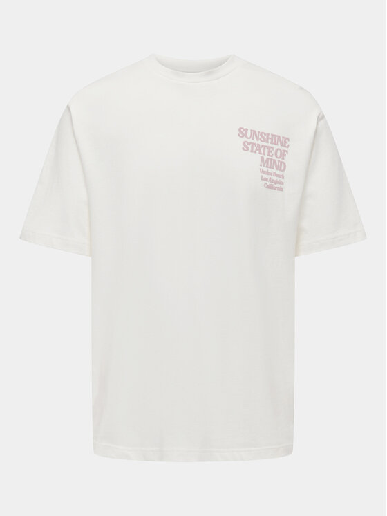 Only & Sons Only & Sons T-Shirt Kenny 22028736 Biały Relaxed Fit
