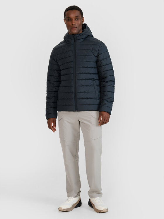 4F 4F Kurtka puchowa BASIC+ Czarny Regular Fit