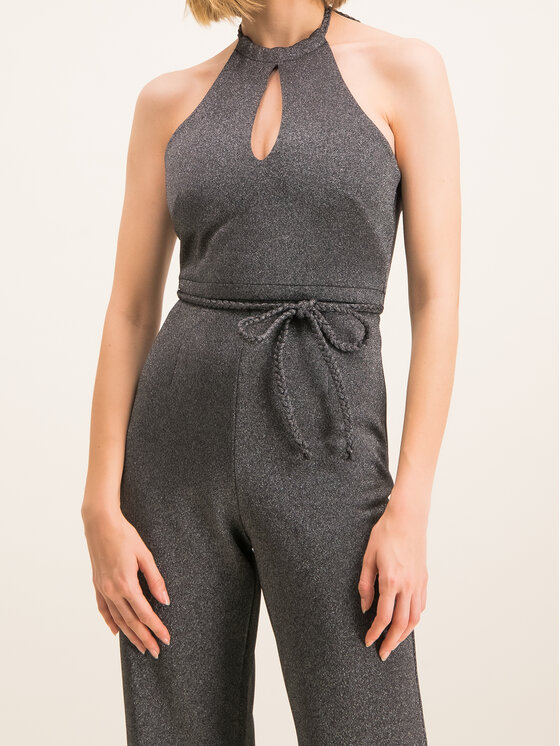 Tommy Hilfiger Tommy Hilfiger Jumpsuit ZENDAYA Halterneck Lx WW0WW26390 Silberfarben Regular Fit