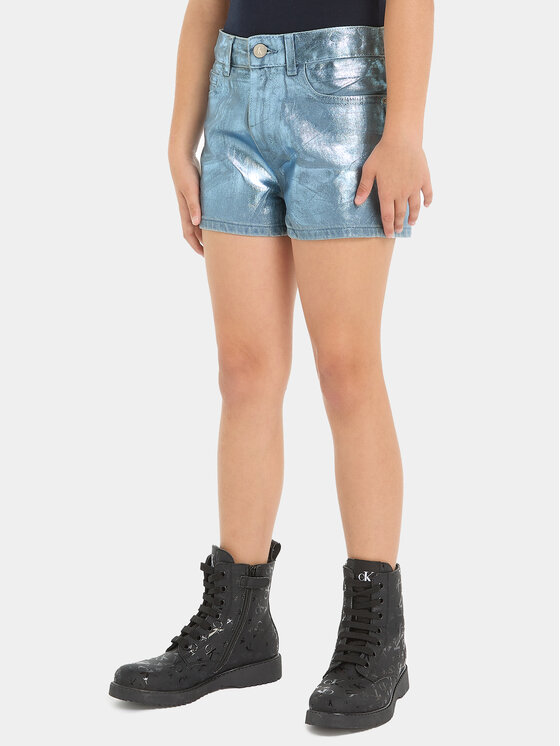 Calvin Klein Jeans Calvin Klein Jeans Medžiaginiai šortai IG0IG02368 Mėlyna Relaxed Fit