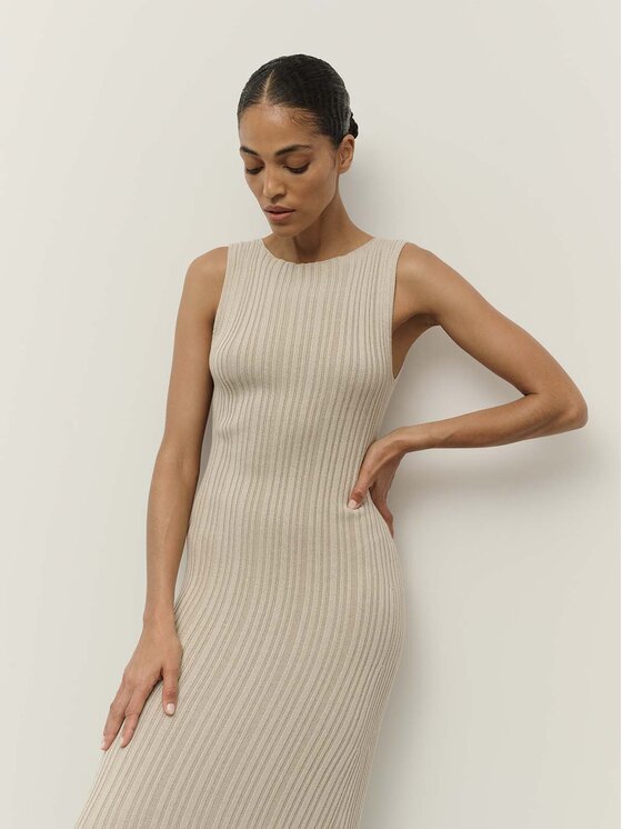 La Mania La Mania Vestito da giorno LOU Beige Classic Fit