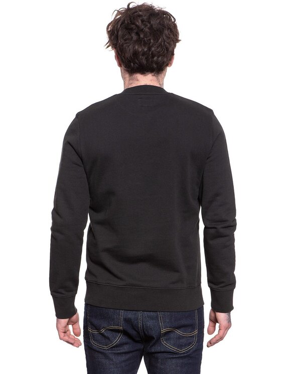 Wrangler Wrangler Felpa GLOBE SWEAT Nero Regular Fit