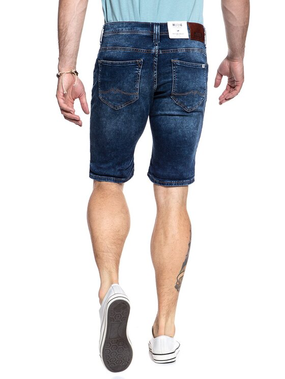 Mustang Mustang Szorty jeansowe CHICAGO SHORT Niebieski Regular Fit