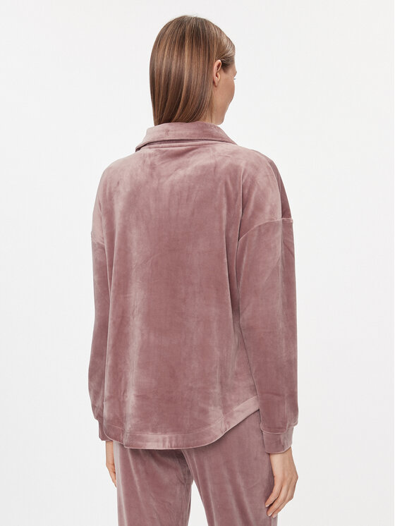 Triumph Triumph Bluza Cozy Comfort Velour Zip Jacket 10216555 Brązowy Regular Fit